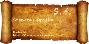 Stenczel Apolka névjegykártya